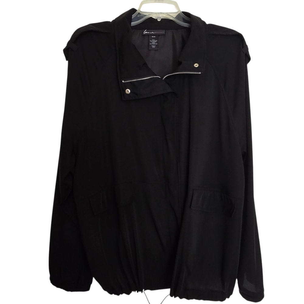 Lane Bryant Black Lightweight Utility Jacket for Women